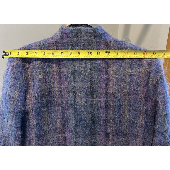 Jules Tournier Sz 6 Vtg Made France Purple Mohair Wool Linedz Mid Jacket Coat - Picture 7 of 11